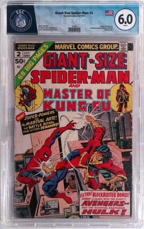 Bronze Age Treasure — Giant-Size Spider-Man & Master of Kung-Fu #2 — EGC 6.0 Graded!
