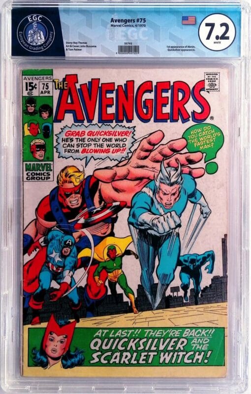 Avengers #75 (1970) – 1st Appearance of Arkon • Graded EGC 7.2 Bronze Age Marvel Key Comic