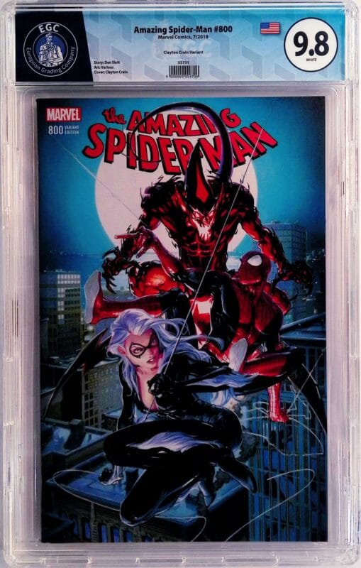 LIMITED EDITION GEM: The Amazing Spider-Man #800 (2018) Clayton Crain (3000 Print Run) — Graded 9.8
