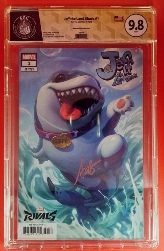 Jeff the Land Shark #1 (Marvel Rivals Variant) – Signed by Artgerm • EGC 9.8 Signature Series • COA