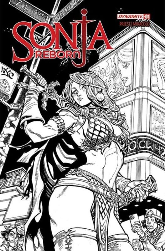 Sonja Reborn #1 - Cover O 1:10 Chad Hardin Black & White Variant