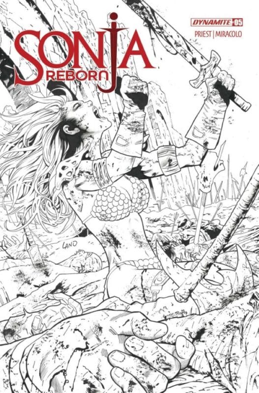 Sonja Reborn #5 - Cover K Greg Land Black & White Variant