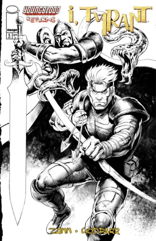 I, Tyrant #5 - Cover E Godfarr Black & White Youngblood Team-Up Virgin Variant