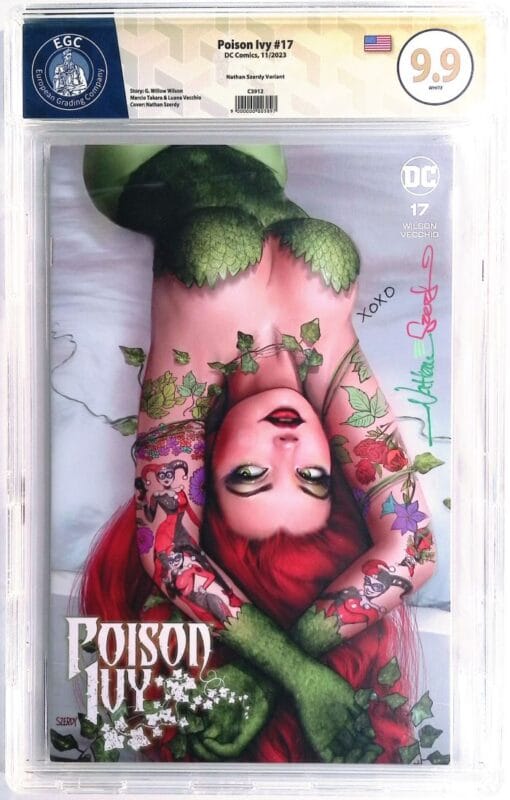 Poison Ivy #17 (2023) Nathan Szerdy Variant 🔥 EGC 9.9 Yellow Label SIGNED + REMARK – Limited 3000 – Ultra High Grade DC Comic