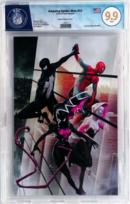 Amazing Spider-Man #52 (Legacy #946) 2024 EJIKURE Virgin Variant – EGC 9.9 GEM MINT – Marvel Comics 🔥 HIGH GRADE!