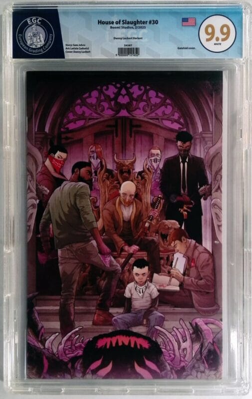 House of Slaughter #30 Gatefold Variant (2025) – EGC 9.9 MINT – Danny Luckert Cover – FINAL ISSUE – Slaughterverse Key!