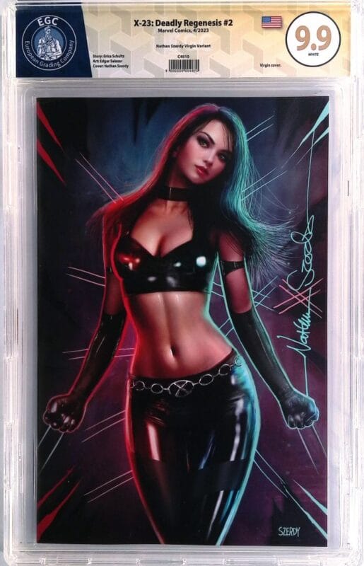 X-23 Deadly Regenesis #2 (2023) Szerdy Virgin Variant 🔥 EGC 9.9 Yellow Label SIGNED Nathan Szerdy – Ultra High Grade Marvel Key!
