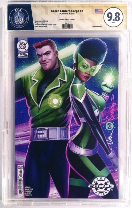 Green Lantern Corps #2 (2025) Cover D Nathan Szerdy Variant CGC 9.8 EGC Yellow Label Signed – Verified Signature – DC Comics Slab