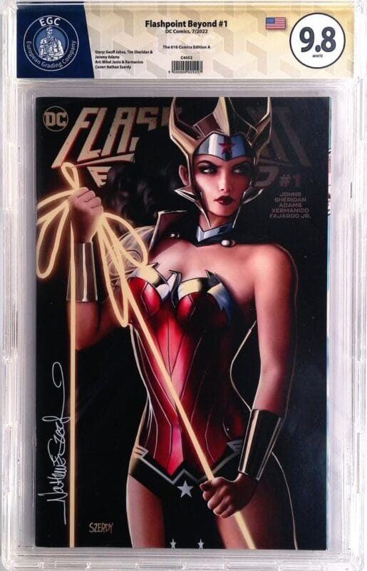Flashpoint Beyond #1 (2022) Nathan Szerdy Retailer Exclusive Variant – EGC 9.8 Yellow Label Signed & Verified – DC Comics Key Issue