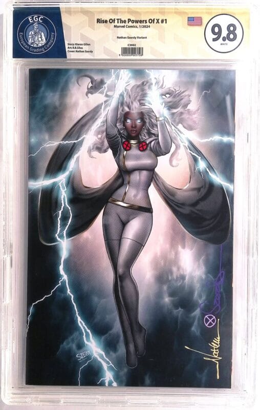 Rise of the Powers of X #1 (2024) – Nathan Szerdy Virgin Variant – EGC 9.8 Yellow Label Signed – Retailer Exclusive