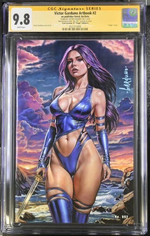 CGC 9.8 SS Victor Garduno Artbook #2 – Cyan Assassin ‘97 Virgin A 🔥 Signed & Verified – LTD 300 (#092) – Ultra Rare Psylocke Variant
