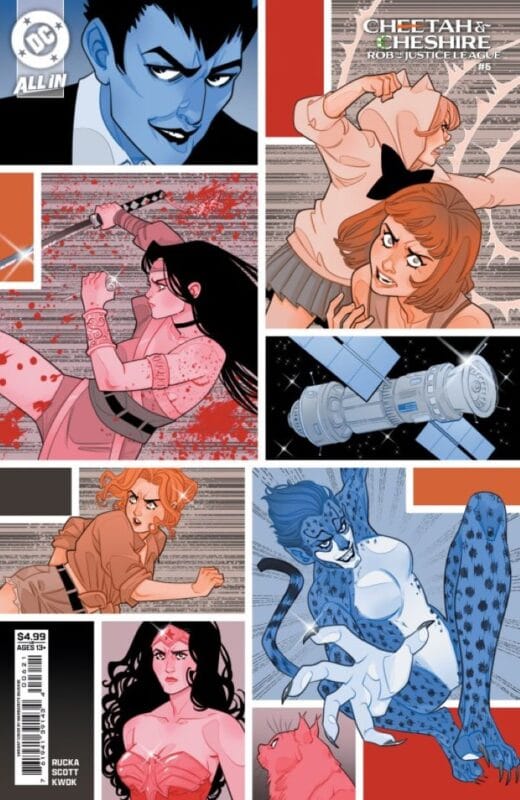 Cheetah and Cheshire Rob the Justice League #6 - Cover C Marguerite Sauvage Variant