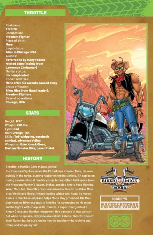Biker Mice from Mars #5 - Cover C Ajit Jothikumar Handbook Variant