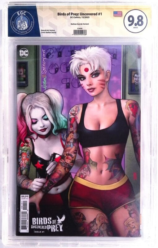 Birds of Prey: Uncovered #1 - Cover C Szerdy Variant EGC 9.8 SS Signed Nathan Szerdy DC 2023 Harley Quinn
