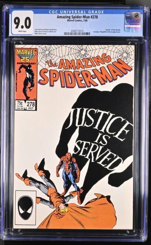🔥 Amazing Spider-Man #278 CGC 9.0 (1986) – High-Grade Bronze Age Marvel Key | Mike Harris Cover | Blue Label