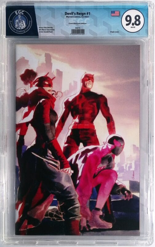 Devil’s Reign #1 ComicXposure Virgin Variant EGC 9.8 Gerald Parel Cover Marvel 2021 NM/M KEY Daredevil Event