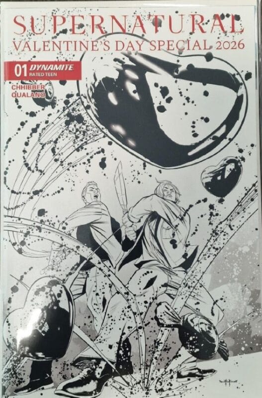 Supernatural Valentine's Day Special 2026 #1 - Cover P Pasquale Qualano Black&White Variant (Blind Bag)