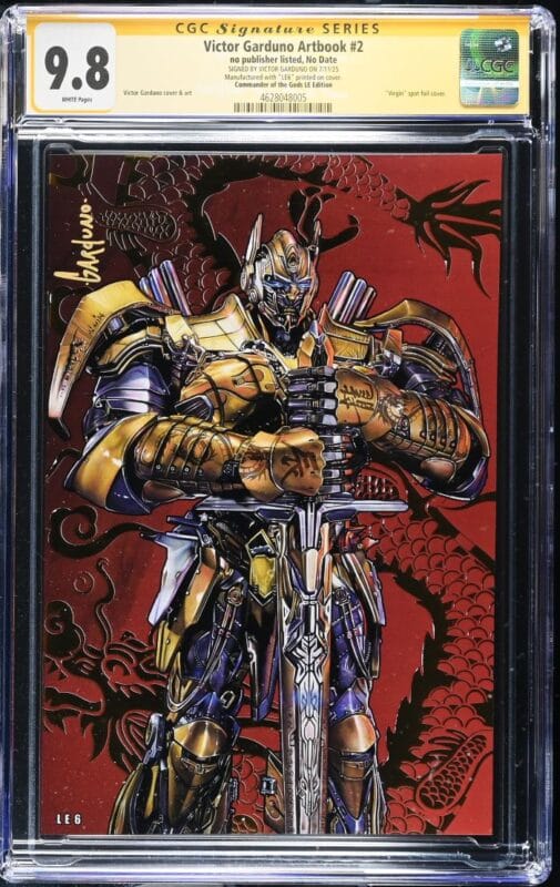 Victor Garduno Artbook #2 CGC 9.8 Signature Series – LE #6/500 “Commander of the Gods” Virgin Foil Variant – Ultra Rare Low Print Run Grail