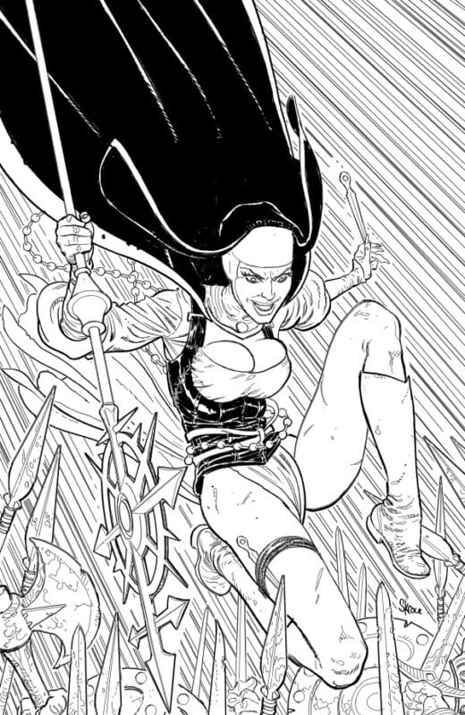 Marian Heretic #5 - Cover C Steve Skroce Black & White Unlimited Virgin Variant