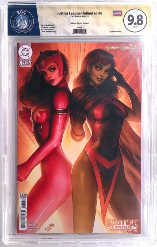 Justice League Unlimited #6 (2025) - Nathan Szerdy Variant EGC 9.8 SS Signed – DC Comics NM/MINT