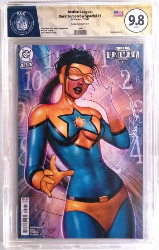 Justice League: Dark Tomorrow Special #1 - EGC 9.8 Yellow Label SS Signed Nathan Szerdy Variant Cover C (2025 DC Key Issue)