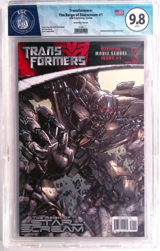 Transformers Reign of Starscream #1 (2008) - 1:25 Raiz Variant – EGC 9.8 NM/M – IDW KEY INCENTIVE 🔥