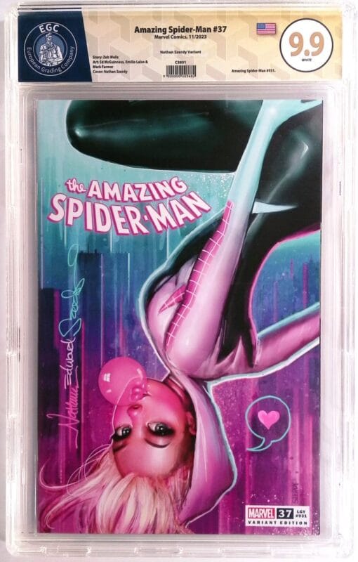 Amazing Spider-Man #37 (2023) - Nathan Szerdy Variant – EGC 9.9 Yellow Label Signed – Verified Signature – Marvel Comic 🔥