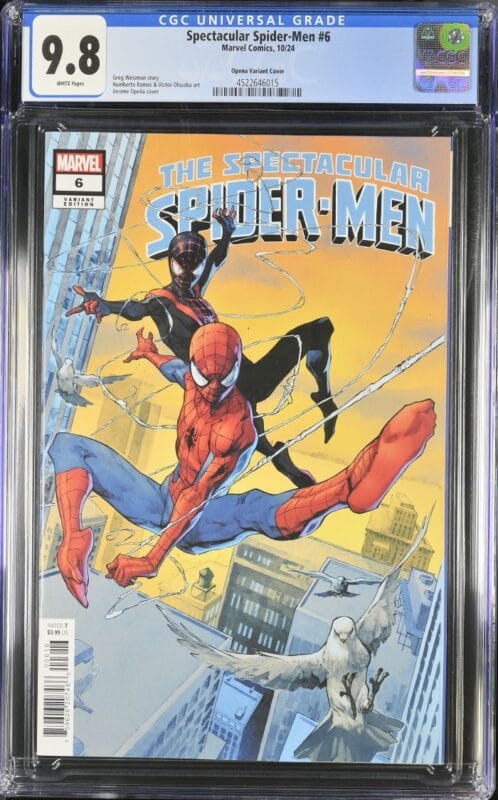 CGC 9.8 Spectacular Spider-Men #6 (2024) Jerome Opeña Variant – Ultra Rare Pop 3 | Marvel Key Issue