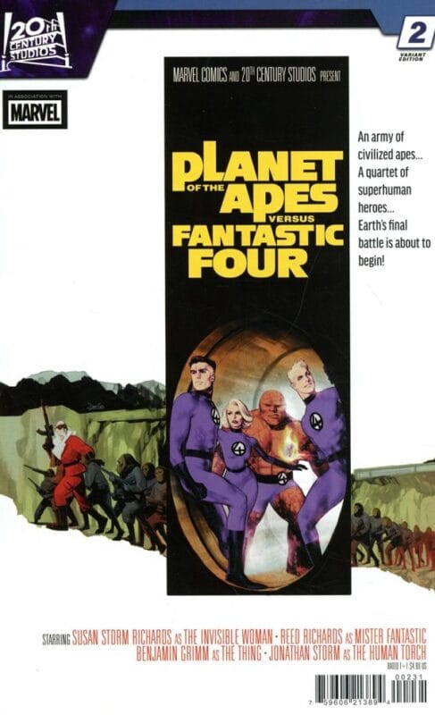Planet of the Apes vs. Fantastic Four #2 - Davi Go Movie Homage Variant