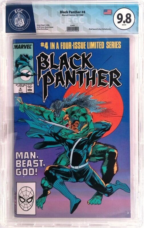 Black Panther #4 (1988 Marvel) - EGC 9.8 NM/MINT 🔥 Denys Cowan Cover | Rare Copper Age Key Slab