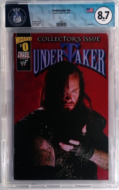 Undertaker #0 (1999) Graded EGC 8.7 NM+ Blue Label – Chaos! Comics – Rare WWF/WWE Comic Key Issue