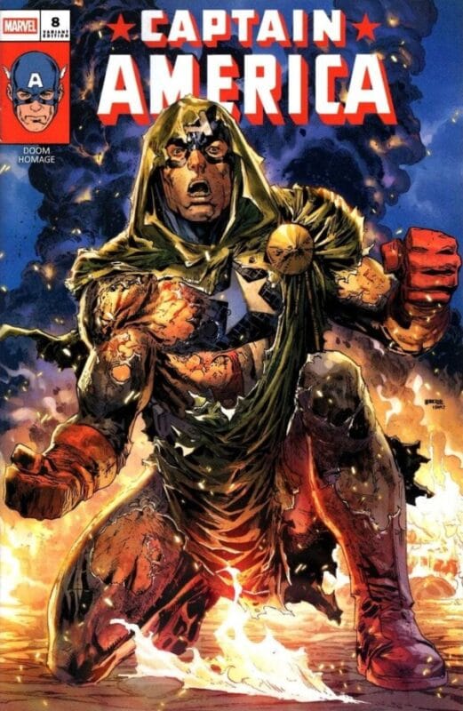 Captain America #8 - Ken Lashley Doom Homage Variant