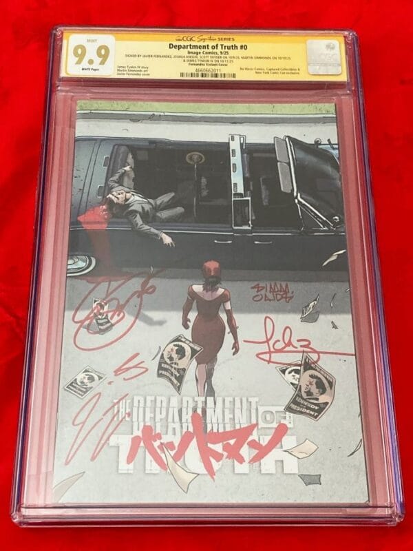Department of Truth #0 - NYCC 2025 “Death Walk” Variant CGC 9.9 (POP 1) – Signed x5 Tynion/Snyder/Fernández – Ultra Rare 1 of 350!