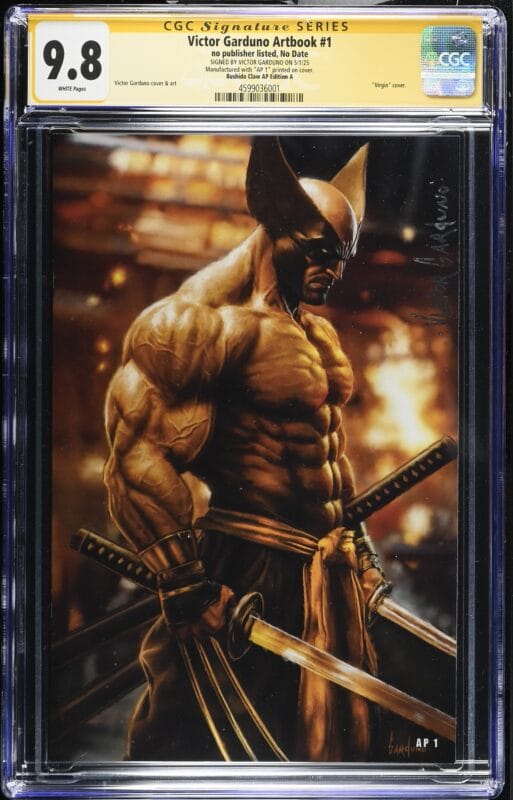 CGC 9.8 SS Victor Garduno Artbook #1 – Bushido Claw AP #1/14 🔥 Liquid Chromium Signature – ULTRA RARE TOP POP