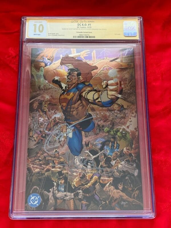 DC K.O. #1 CGC 10.0 GEM MINT – Fernandez Spot Foil Variant – SIGNED Snyder & Fernandez – UNIQUE POP 1 🔥