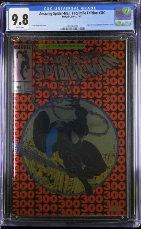🕷️ 🔥 CGC 9.8 Amazing Spider-Man #300 (2023) Facsimile FOIL Variant – Venom Key Issue 🔥