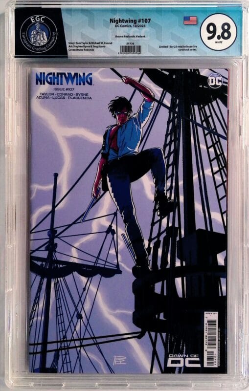 Nightwing #107 Bruno Redondo 1:25 Incentive Variant – EGC 9.8 Blue Label – DC Comics 2023 – Ultra High Grade Collector Copy