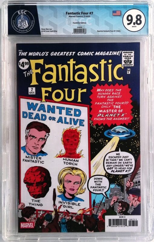 Fantastic Four #7 Facsimile Edition (2025) EGC 9.8 Blue Label – Marvel Comics July 2025 – High Grade Collector Investment Copy