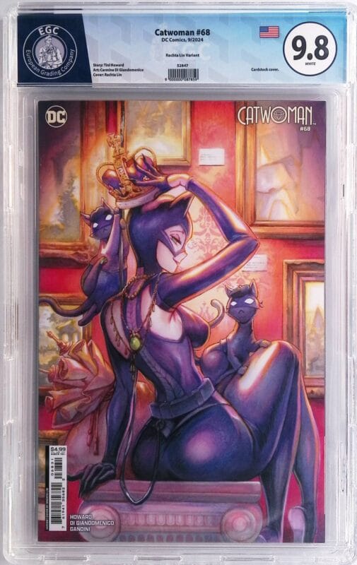 Catwoman #68 Cover B Rachta Lin Minimal Trade Dress Variant EGC 9.8 Blue Label – DC Comics 2024 High Grade Key Finale Issue