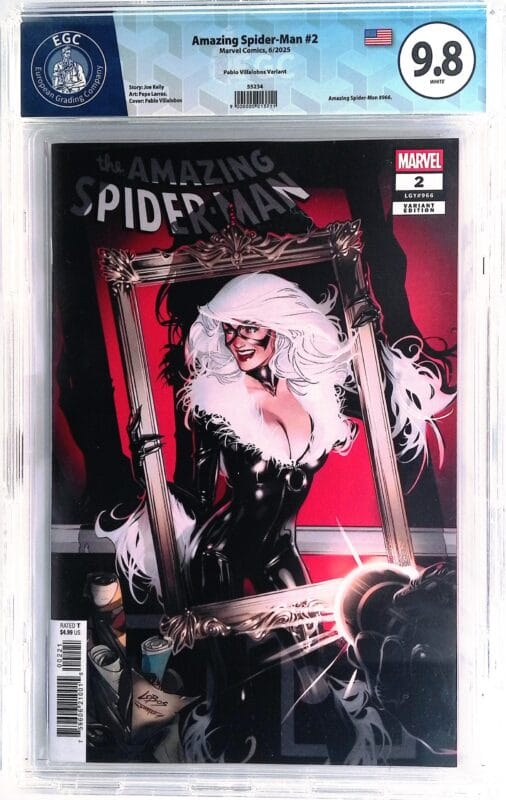 Amazing Spider-Man #2 (2025) Pablo Villalobos Variant – EGC 9.8 Blue Label – High Grade Marvel Key!