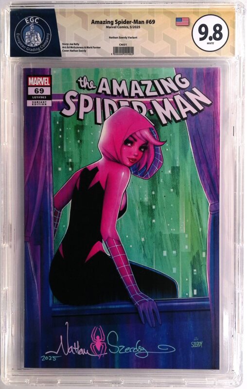 Amazing Spider-Man #69 Nathan Szerdy Retailer Exclusive Variant EGC 9.8 Yellow Label Signed by Nathan Szerdy | Marvel 2025 | Legacy #963