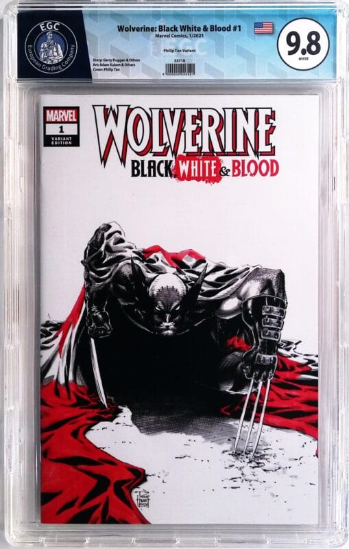 Wolverine: Black, White & Blood #1 (2020) Philip Tan Variant A – EGC 9.8 NM/MINT – Marvel Key Issue – High-Grade Collector Copy