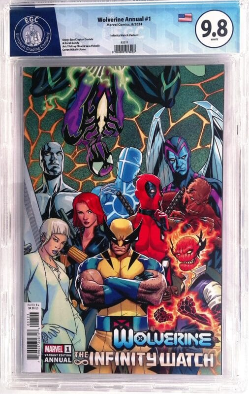 Wolverine Annual #1 (2024) Graded EGC 9.8 – Mike McKone Infinity Watch Connecting Variant – Marvel Key Event Comic