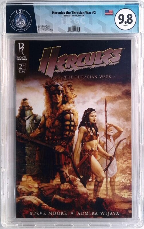 Hercules: The Thracian Wars #2 Cover B Greg Broadmore Wraparound Variant EGC 9.8 Blue Label | Rare Radical Comics 2008 High Grade Slab