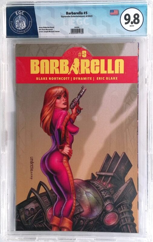 Barbarella #5 (2025) Joseph Michael Linsner Cover A – EGC 9.8 Blue Label – Dynamite – High Grade Key Issue