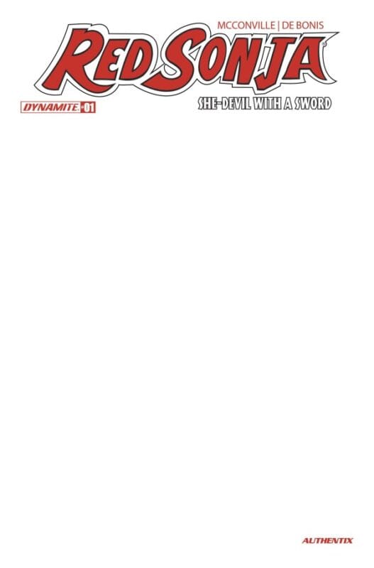 Red Sonja: She-Devil with a Sword #1 - Cover F Blank Authentix Variant
