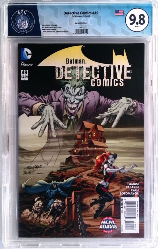 Detective Comics #49 Neal Adams Variant EGC 9.8 Blue Label – DC Comics 2016 – High Grade Batman Joker Cover Collectible