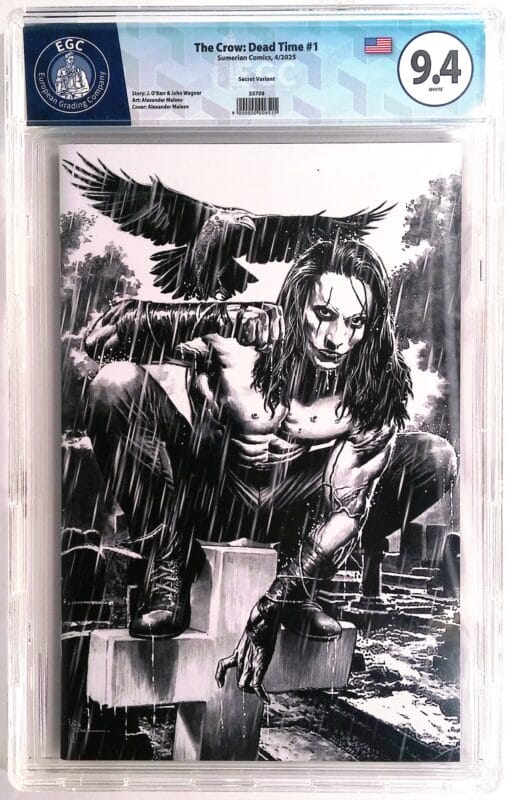 The Crow: Dead Time #1 CGC/EGC 9.4 – Alexander Maleev Virgin B&W C2E2 2025 Variant LTD 150 – Ultra Rare Sumerian Comics Key Collectible