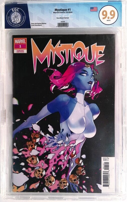 Mystique #1 (2024) Rose Besch Trade Variant – EGC 9.9 Blue Label – Ultra High Grade Marvel Key!