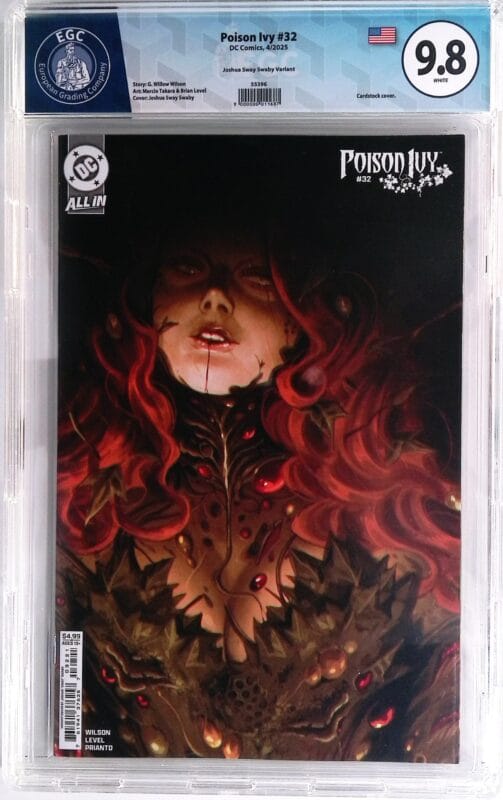 Poison Ivy #32 Cover B Joshua “Sway” Swaby Variant – EGC 9.8 Blue Label – Minimal Trade Dress Card Stock Cover – DC Comics 2025
